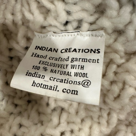Indian Creations Wool Hooded Sweater Size S - Picture 3 of 5
